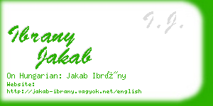 ibrany jakab business card